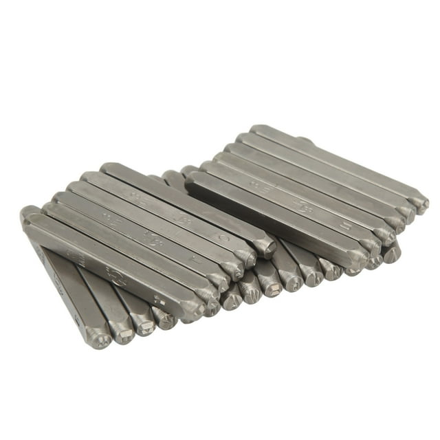 Steel Metal Stamps Set, High Strength High Hardness Metal Stamps 27 Pcs With Storage Box For Jewelry 3mm Letters
