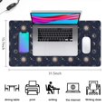 thumbnail image 5 of Long Mouse Pads for Desk,Dark Blue Sun Moon Rocket Pattern Desk Mats on Top Of Desks, Desk Mouse Pad Extra Large with 3mm Non-Slip Base and Stitched Edge for Gaming,Office,Work,Home 31.5"x15.7", 5 of 6