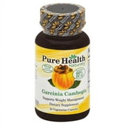 Pure Health Garcinia Cambogia Weight Loss Supplement, Vegetarian Capsules, 30 Ct
