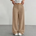 thumbnail image 5 of Women's Corduroy Wide-Leg Soft and Warm Work Pants, 5 of 9