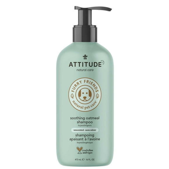 ATTITUDE Furry Friends, Shampoo, Soothing Oatmeal, Unscented, Pet care, Dog Shampoo, 473 mL, 473 mL