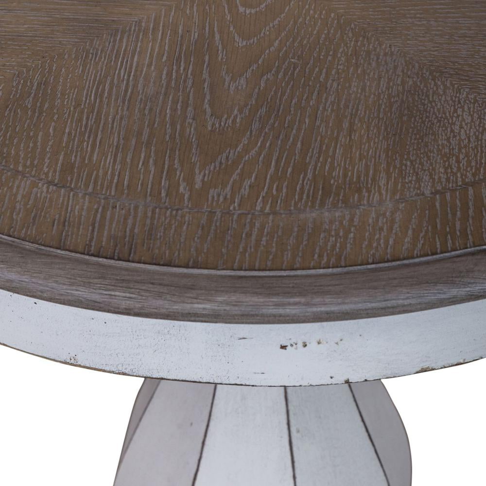 Liberty Furniture Indoor Traditional Oak Round Magnolia End Table, White