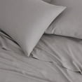 thumbnail image 4 of Linen Blend 4-Piece Sheet Set, Cooling & Breathable TENCEL™ Lyocell & Linen Blend, King, Grey, 4 of 7