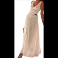 thumbnail image 3 of Vestido de Fiesta de Verano para Mujer, , Fruncido, con Cintura Baja, Escote en V Fluido y Plisado. L, 3 of 8