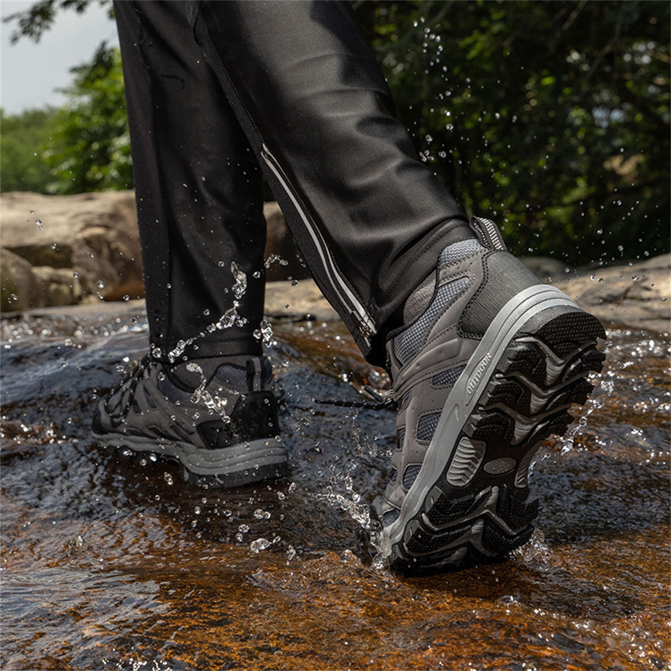 YOURDIARY Mens Outdoor Hiking Shoes Breathable Sneakers for Trail Walking Camping Work