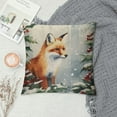 thumbnail image 2 of GOSMITH &nbsp;Rustic Farmhouse Winter Animal Bird Fox Rabbit Decorative Throw Pillow Covers, Christmas Deer Gifts,&nbsp;Christmas Tree Snowflake Pillow Cases Kids Room Bed Sofa Decor Set of, 2 of 5