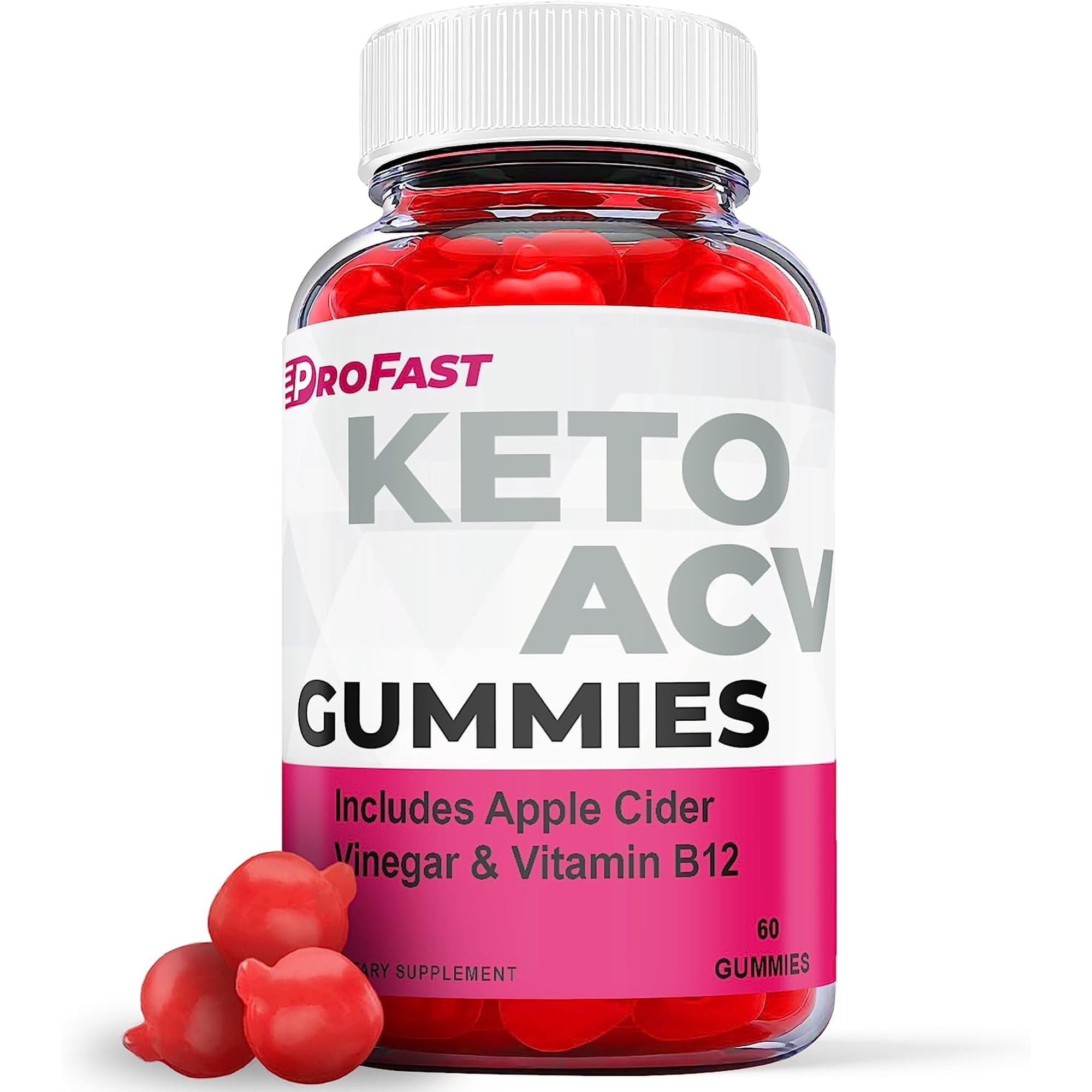 (1 Pack) ProFast Keto ACV Gummies - Supplement for Weight Loss - Energy & Focus Boosting Dietary Supplements for Weight Management & Metabolism - Fat Burn - 60 Gummies