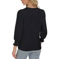 thumbnail image 5 of Sexy Dance Blouses for Women 3/4 Sleeve Dressy Shirts Casual Pleated Tops Tunic Top, 5 of 8