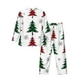 thumbnail image 2 of Kll Buffalo Plaid Christmas Trees Sleepwear Mens Flannel Pajamas,Long Cotton Pj Set, 2 of 9