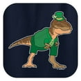 thumbnail image 2 of St Patricks Day Shirt For Men T-Rex Leprechaun Plus Size Short Sleeve T-Shirt 3X-Large Navy, 2 of 3