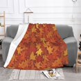 UltraSoft Micro Fleece Blanket,Maple Leaf Art Retro,Warm Throw Blanket