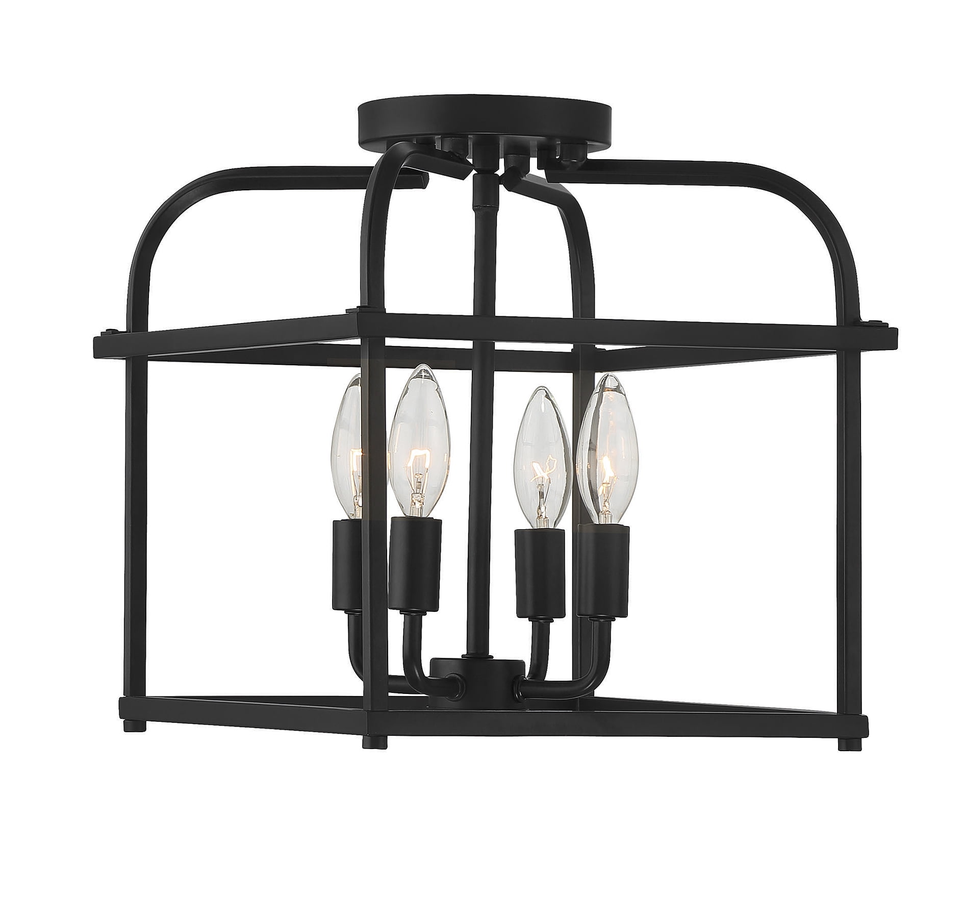 Trade Winds Lighting 4-Light Ceiling Light In Matte Black