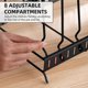thumbnail image 4 of Expandable Pot and Pan Rack Pot Organizer Stainless Steel Rack for Kitchen Cabinet Organization and Storage Black / Silver, 4 of 5