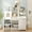 White, variant on HICOMILA 50.6" All-in-One Cat Tree with Hidden Litter Box, Multi-Level Cat Tower with Scratching Post & Storage Cabinet