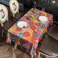 thumbnail image 2 of Pioneer Flower Floral Print Pattern Rectangle Tablecloth 60"x120", Waterproof Polyester Table Cloth, Wipeable Spillproof for Dining Camping Indoor Outdoor, 2 of 6