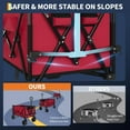 thumbnail image 6 of Heavy Duty Foldable Wagon for Beach, Extra Large Collapsible Foldable Wagon for Camping, All Terrain Beach Wagons Extended with Cup Holders for Sand, 6 of 8