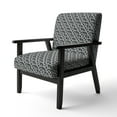 thumbnail image 2 of Designart "Squares Pattern" Upholstered Scandinavian Accent Chair - Arm Chair, 2 of 5