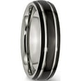 thumbnail image 4 of Stainless Steel Polished Black Ip-Plated 6mm Grooved Band (Size 11.5) Made In China sr148-11.5, 4 of 5