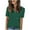 Green, variant on ZyeKqe Summer Tops for Women Casual Short Sleeve Shirts V Neck Blouses Loose Fitted T Shirts