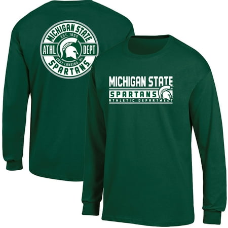 Men's Russell Athletic Green Michigan State Spartans Back Hit Long Sleeve T-Shirt