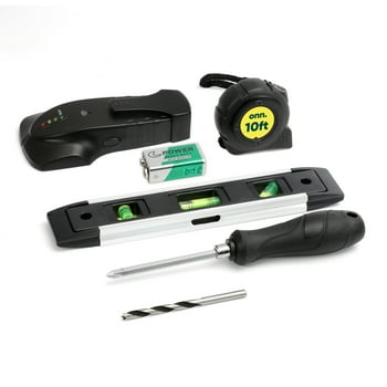 onn. TV Wall  Installation Toolkit with Stud Finder and 5 Other Pieces
