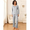 thumbnail image 4 of Ekouaer Womens Pajama Sets 2 Piece Sleepwear Soft Pajamas Long Sleeve Pjs Comfy Loungewear, 4 of 7