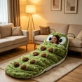 thumbnail image 3 of EBCUE Adorable Sleeping Bag for Adults Lightweight Backpacking 30*75 Inch Suitable for Camping Hiking Travel Indoor Use Machine Washable Warm & Comfortable Caterpillars Shape Green, 3 of 5