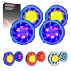 thumbnail image 1 of 2 PARES DE DIRECCIONALES LED TIPO VENTILADOR UNIVERSAL PARA MOTOCICLETA azul, 1 of 4