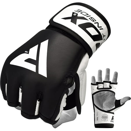 - RDX T9 MMA Gloves Boxing Hand Wraps Black Grappling Training