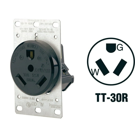 1PACK Leviton 30A Female Power Outlet RV Receptacle