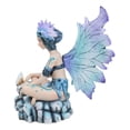 thumbnail image 5 of Elf Pixie Water Elemental Fairy in Emerald Iridescent Dress Fantasy Figurine, 5 of 9