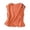 Orange, variant on Women's Round Neck Cap Short Sleeve Floral Embroidery Linen Cotton Blouses Loose Twist Front Flowy Hem Solid Color Casual Beach Vacation Layering Tank Tops(White, M)