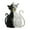 black and white, variant on TISHITA Couple Cat Figurines Modern Cats Sculpture for Cabinet Bookshelf Living Room black and white
