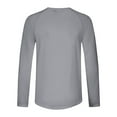 thumbnail image 4 of NaWent Men's UPF 50+ Sun Shirts Quick Dry Long Sleeve UV Shirts Lightweight Rash Guard Swim T-Shirts Hiking Running on Clearance Gray 18(XXXXXL), 4 of 7