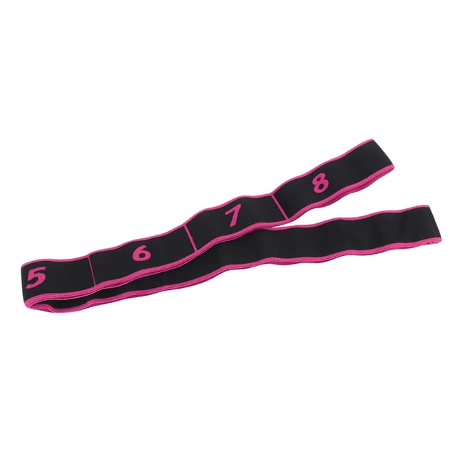Bandas elásticas de fitness, cinturón de resistencia, accesorio de ejercicio para entrenamiento de yoga (rosa rojo)