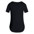 thumbnail image 5 of ZHOGXU Womens Summer T Shirt Short Sleeve V Neck Solid Color Comfortable Lightweight Breathable Tee Top For Casual Daily Wear,Black,Xxxxl, 5 of 5