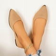 thumbnail image 6 of Womans Slippers Women's Versatile Casual Plus-Size Shoes Spring/Summer Trendy Pointed Toe Low-Cut Loaf Flat Sandals,Khaki,41, 6 of 9