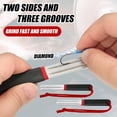 thumbnail image 2 of Skylety 4 Pcs Hook Sharpener Hook File for Fishing Diamond File with Handle Portable Fishing Sharpener with Double Sided Fine and Medium Grit, 4 Inch (Red), 2 of 7