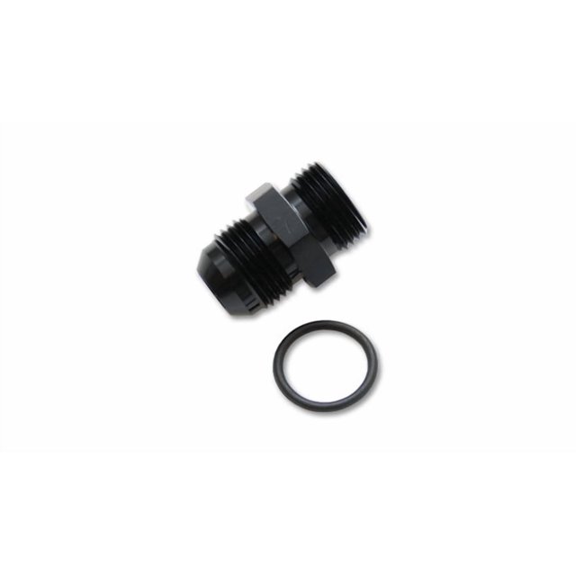 Vibrant Performance Adapter Fitting 16831 Fabrication Components; Andodized; Black; Aluminum; Single; With O-Ring