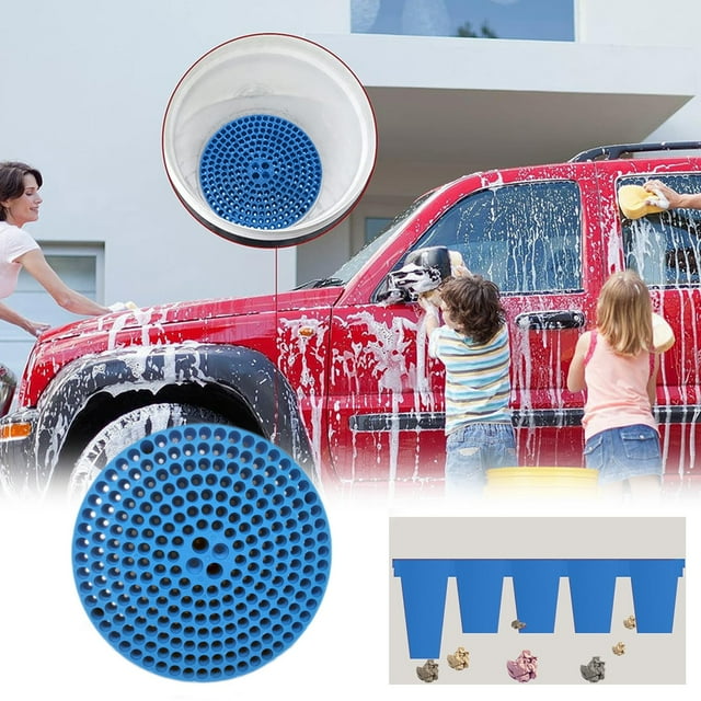 Nsxcdh Seau de Lavage de Voiture Garde-Graisse Séparateur de Sable et de Gravier Écran de Filtre Garde les Mitaines Propres Réduit les Tourbillons Protection contre les Égratignures Durable