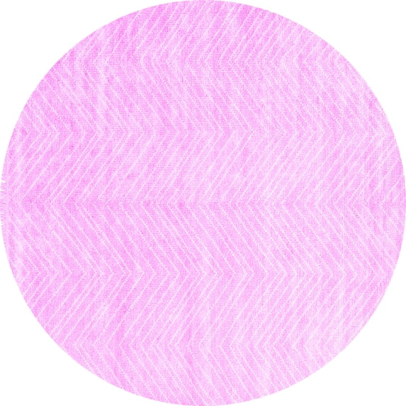 Ahgly Company Indoor Round Solid Pink Modern Area Rugs, 4' Round
