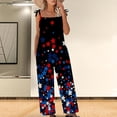 thumbnail image 2 of EQWLJWE Pants For Women Women Ladies Printed Summer Sleeveless Backless Loose Long Playsuits Rompers Jumpsuit, 2 of 5