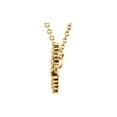 thumbnail image 2 of 14k Yellow Gold 11.3x20.15mm Rope Sideways Religious Faith Cross Necklace Pendant Necklace for Women, 2 of 2