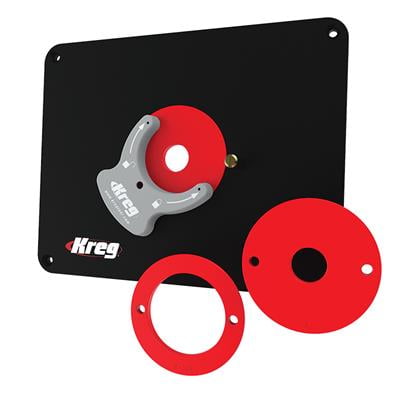 - Kreg PRS4038 Precision Router Table Insert Plate w/ Level-Loc Rings (non predrilled)