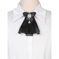 thumbnail image 4 of INSPIRE CHIC Broche de lazo para mujer con strass y perlas, accesorios de corbata de lazo, negro puro, talla única, 4 of 4