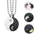 thumbnail image 4 of 1 par de collares con personalidad de sol y luna para parejas de amigos, con costuras, colgantes para decorar el cuello., 4 of 5