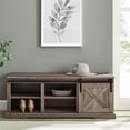 thumbnail image 5 of 48" Sliding Barn Door Entry Bench - Grey Wash, 5 of 8