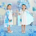 thumbnail image 4 of MUSICOZY Girls Princess Dress Up Toys,Baby Princess Dress Up Clothes Rainbow Mermaid Cape Kit 9 Pcs Gift Set for Little Girls 3 4 5 6 7 8 Years,kids Costume Set Props fot Halloween Christmas,Blue, 4 of 6