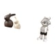 thumbnail image 5 of Estatua de cerámica,Juego de estatuas de cerámica para decoración de mesa de oficina en casa,Figuras para TV,decoración,bodas,manualidades,regalos,Figura de escritorio,Estante con estatua, 5 of 8