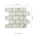 thumbnail image 3 of Aldhurst Marbled Carrara Adhesive Backed 9.84 in. x 10.37 in. PVC Mosaic Tile, 3 of 7